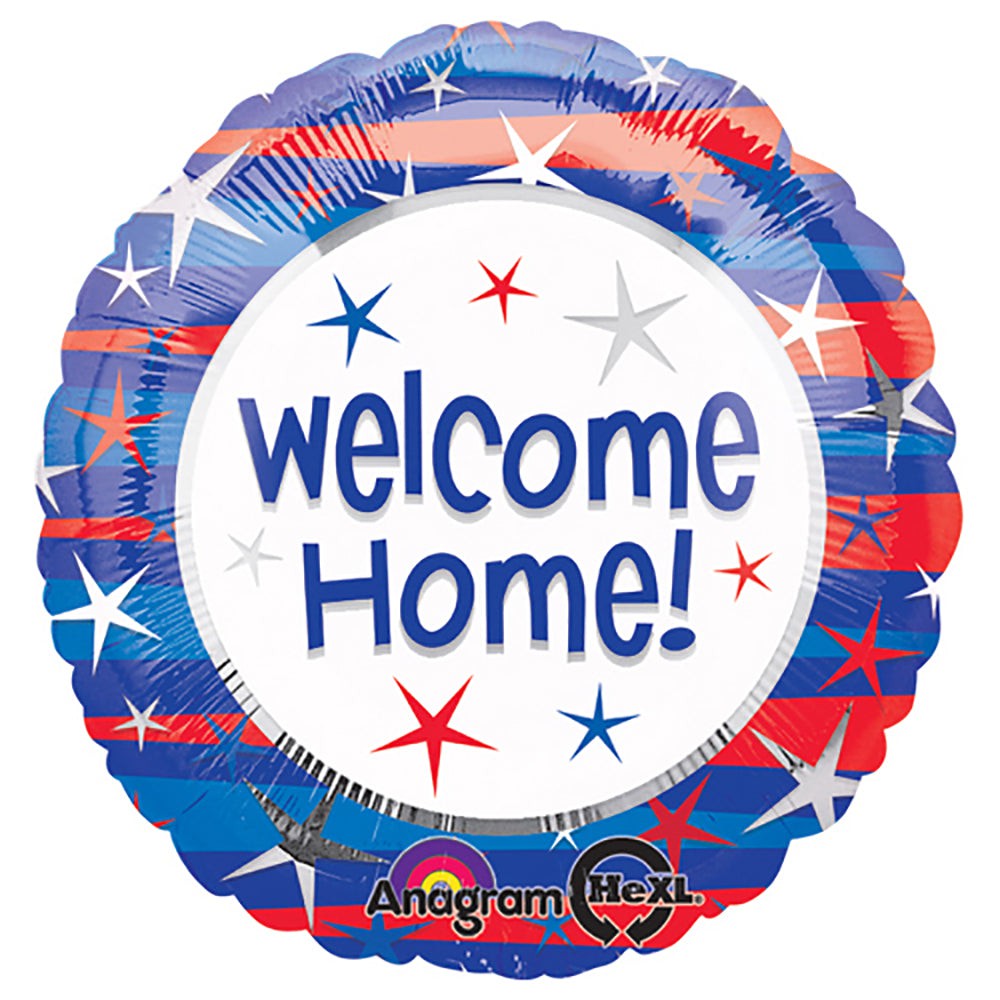 Anagram 18 inch WELCOME HOME PATRIOTIC Foil Balloon 11117-01-A-P