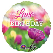 Anagram 18 inch WITH LOVE HAPPY BIRTHDAY Foil Balloon 30721-01-A-P