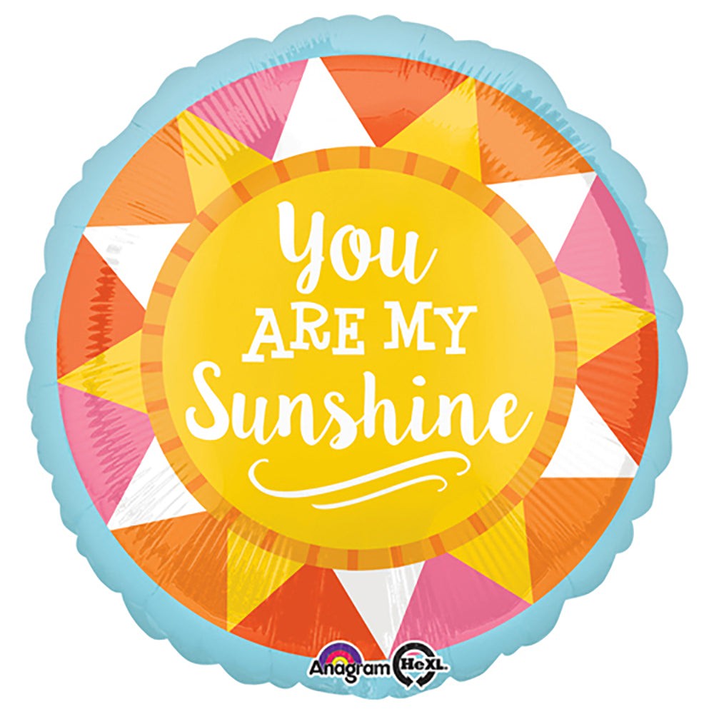 Anagram 18 inch YOU ARE MY SUNSHINE Foil Balloon 33684-01-A-P