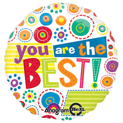 Anagram 18 inch YOU'RE THE BEST WHIMSY DOTS Foil Balloon 19951-01-A-P
