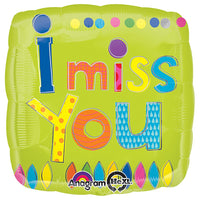 Anagram 18 inch YOUNG ART I MISS YOU Foil Balloon 28742-01-A-P