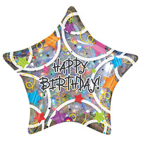 Anagram 19 inch HAPPY BIRTHDAY STARS Foil Balloon 13501-01-A-P