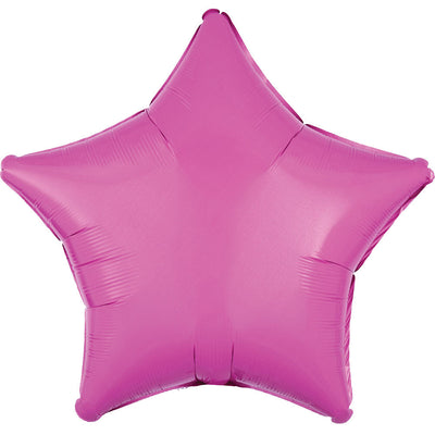Anagram 19 inch STAR - BRIGHT BUBBLE GUM PINK Foil Balloon 23029-02-A-U