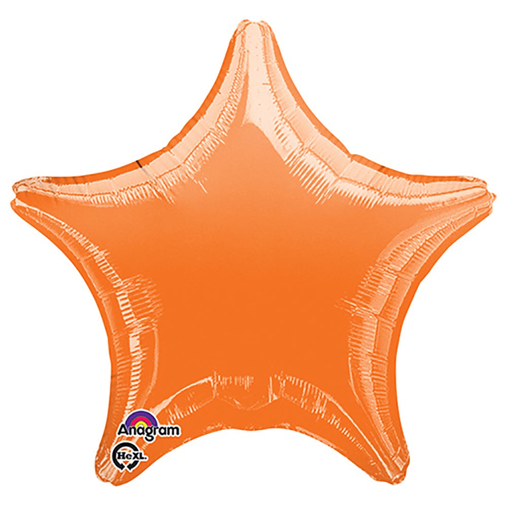 Anagram 19 inch STAR - METALLIC ORANGE Foil Balloon 31568-02-A-U