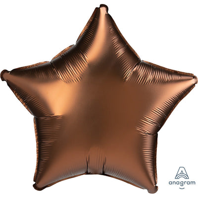 Anagram 19 inch STAR - SATIN LUXE COCOA Foil Balloon 41939-02-A-U