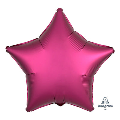 Anagram 19 inch STAR - SATIN LUXE POMEGRANATE Foil Balloon 36829-02-A-U