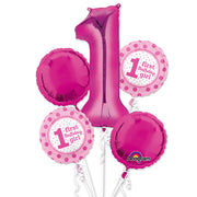 Anagram 1ST BIRTHDAY GIRL BOUQUET Balloon Bouquet 32542-01-A-P