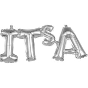 Anagram 20″ BLOCK PHRASE: "IT'S A" - SILVER (AIR-FILL ONLY) Foil Balloon 33107-01-A-P