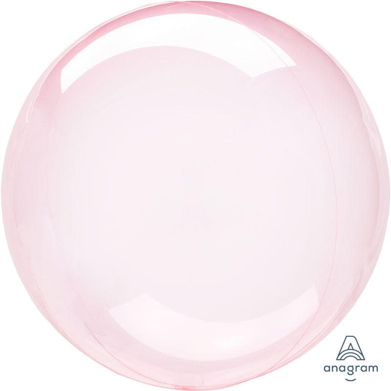 Anagram 20 inch CRYSTAL CLEARZ - DARK PINK Plastic Balloon 82848-11-A-P