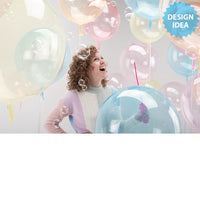Anagram 20 inch CRYSTAL CLEARZ - ORANGE Plastic Balloon 82850-11-A-P