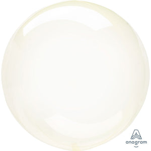 Anagram 20 inch CRYSTAL CLEARZ - YELLOW Plastic Balloon 82852-11-A-P