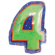 Anagram 20 inch NUMBER 4 - MULTI-COLOR Foil Balloon 12671-01-A-P