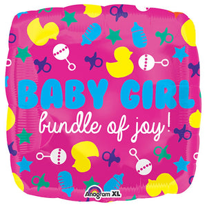 Anagram 21 inch BABY GIRL ICONS Foil Balloon 33637-01-A-P