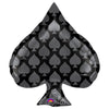 Anagram 22 inch BLACK SPADE Foil Balloon 15864-01-A-P