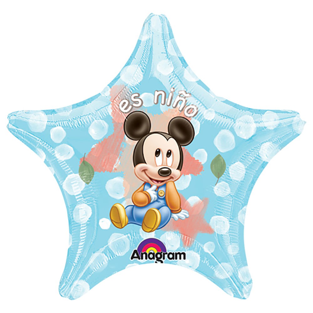 Anagram 22 inch MICKEY ES NINO STAR Foil Balloon 21483-02-A-U