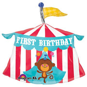 Anagram 23 inch FISHER PRICE CIRCUS TENT 1ST BIRTHDAY Foil Balloon 25881-01-A-P