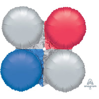Anagram 24 inch MAGICARCH LARGE - RED, SILVER, BLUE Foil Balloon 04796-02-A-U