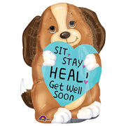 Anagram 24 inch SIT, STAY, HEAL PUPPY Foil Balloon 33709-01-A-P