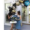 Anagram 25 inch BLACK GRAD CAP & WHITE DIPLOMA Foil Balloon 44217-01-A-P