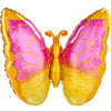 Anagram 25 inch PINK & YELLOW BUTTERFLY Foil Balloon 42791-01-A-P