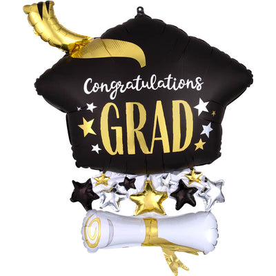 Anagram 25 inch SATIN INFUSED CAP & DIPLOMA Foil Balloon 40915-01-A-P