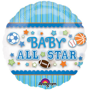 Anagram 26 inch BABY ALL STAR CLEAR SEETHRU Foil Balloon 26897-01-A-P