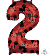Anagram 26 inch MICKEY MOUSE FOREVER NUMBER 2 Foil Balloon 40132-01-A-P