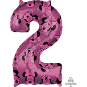 Anagram 26 inch MINNIE MOUSE FOREVER NUMBER 2 Foil Balloon 40137-01-A-P