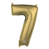 Anagram 26 inch NUMBER 7 - ANAGRAM - WHITE GOLD Foil Balloon 44720-01-A-P