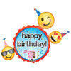 Anagram 27 inch EMOTICONS BIRTHDAY WISHES Foil Balloon 33613-01-A-P