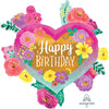 Anagram 27 inch HAPPY BIRTHDAY PAINTED FLOWERS Foil Balloon 41259-01-A-P