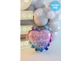 Anagram 27 inch HAPPY VALENTINE'S DAY FILTERED OMBRE HEARTS Foil Balloon 43644-01-A-P