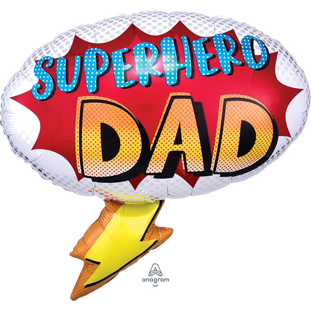 Anagram 27 inch SUPERHERO DAD Foil Balloon 39323-01-A-P