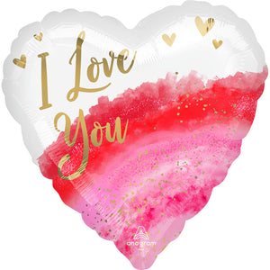 Anagram 28 inch GEODE WATERCOLOR LOVE Foil Balloon
