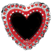 Anagram 28 inch HEART BLACK BOARD Foil Balloon 32508-01-A-P