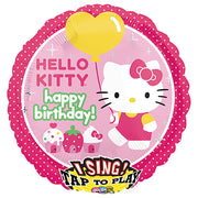 Anagram 28 inch HELLO KITTY BIRTHDAY SING-A-TUNE Foil Balloon 25885-01-A-P