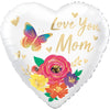 Anagram 28 inch LOVE YOU MOM SATIN FLORAL Foil Balloon 44157-01-A-P