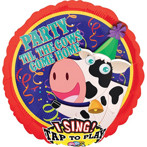 Anagram 28 inch PARTY TIL COWS COME HOME SING-A-TUNE Foil Balloon 31274-01-A-P