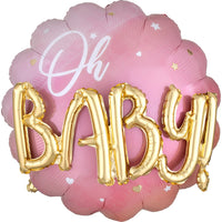 Anagram 28 inch PINK BABY GIRL Foil Balloon 39729-01-A-P