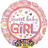 Anagram 28 inch SWEET BABY GIRL SING-A-TUNE Foil Balloon 22068-01-A-P