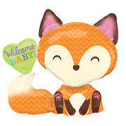 Anagram 28 inch WELCOME BABY FOX Foil Balloon 30850-02-A-U