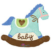 Anagram 29 inch BABY BLUE ROCKING HORSE Foil Balloon 24575-01-A-P