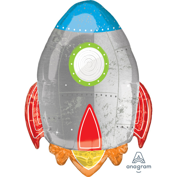 Anagram 29 inch BLAST OFF BIRTHDAY Foil Balloon 38480-01-A-P