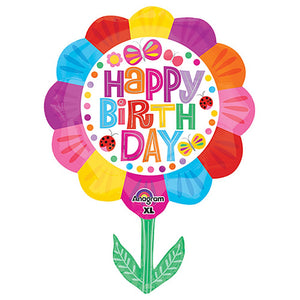 Anagram 29 inch HAPPY BIRTHDAY FLOWER Foil Balloon 30856-01-A-P