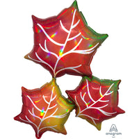 Anagram 30 inch IRIDESCENT LEAVES Foil Balloon 40054-01-A-P