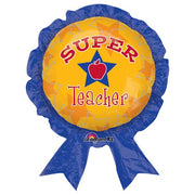 Anagram 30 inch SUPER TEACHER AWARD RIBBON Foil Balloon 17602-01-A-P