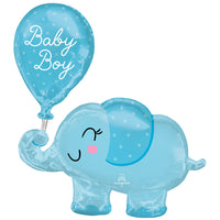 Anagram 31 inch BABY BOY ELEPHANT Foil Balloon 43123-01-A-P