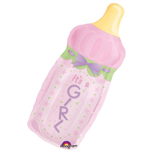 Anagram 31 inch IT'S A GIRL BABY BOTTLE Foil Balloon 14253-01-A-P