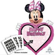 Anagram 33 inch MINNIE MOUSE FOREVER PERSONALIZED Foil Balloon 40705-01-A-P