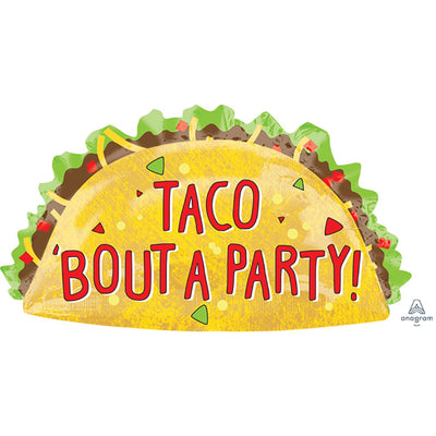 Anagram 33 inch TACO PARTY Foil Balloon 37269-01-A-P